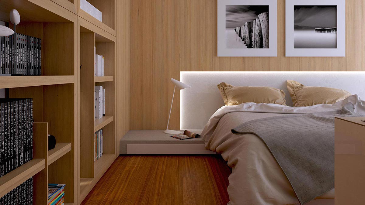 Detail vizualizace ložnice