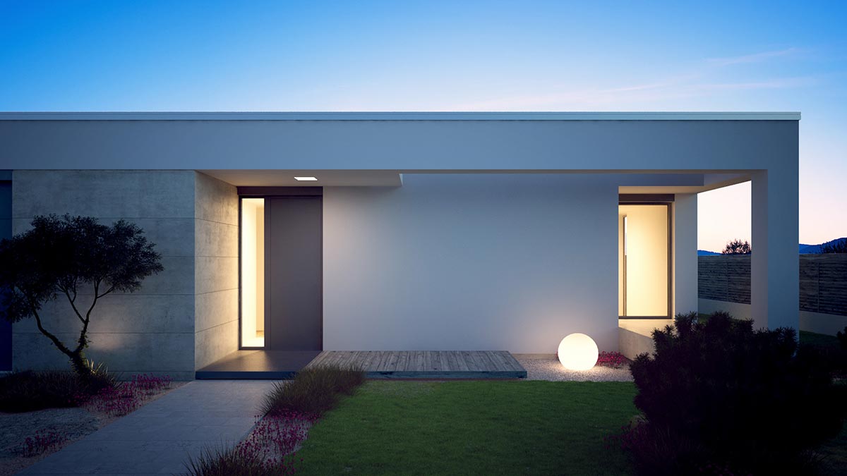 Vstupní fasáda rodinného domu