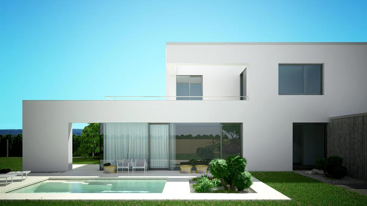 3D návrh rodinného domu v Pardubicích