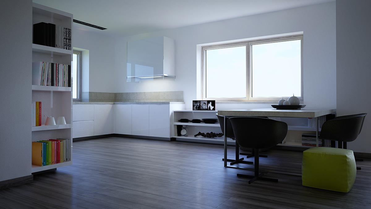 Návrh kuchyně - 3d vizualizace