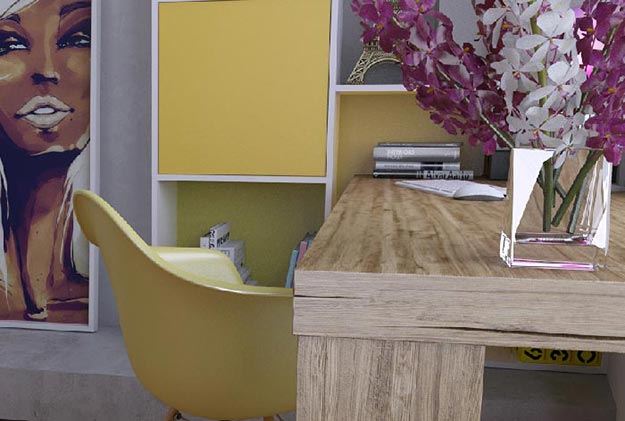 Úvodní foto 3D návrhu studentského pokoje